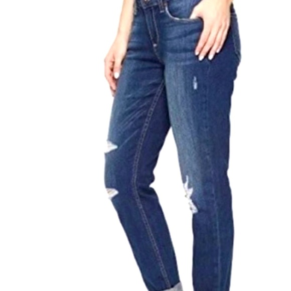 Paige Women’s Bridgett Destructed Strait Leg Jeans Size 26 Stretch Sculpting - Picture 4 of 14